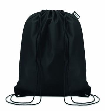 Logo trade business gifts image of: 190T RPET drawstring bag