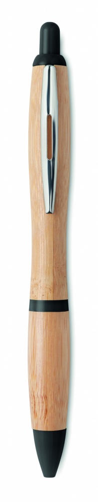 Logo trade promotional giveaways picture of: Ball pen in ABS and bamboo