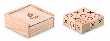 Logo trade corporate gifts image of: Wooden tic tac toe