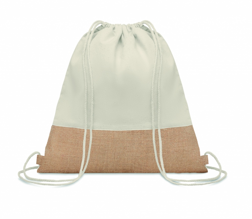 Logotrade promotional gift image of: Drawstring bag w/ jute details