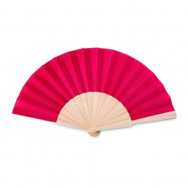 Logo trade promotional gifts image of: Manual hand fan wood