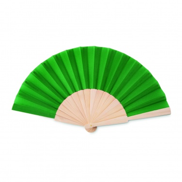 Logo trade promotional products image of: Manual hand fan wood