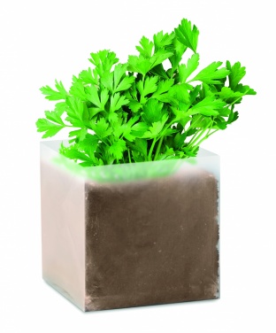 Logo trade business gift photo of: Compost with seeds "PARSLEY"