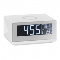 LED clock & wireless charger5W, White