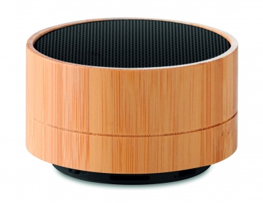 Logo trade corporate gift photo of: 3W Bamboo wireless speaker