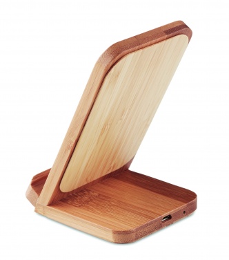 Logotrade promotional giveaways photo of: Bamboo wireless charge stand 5W WIRESTAND