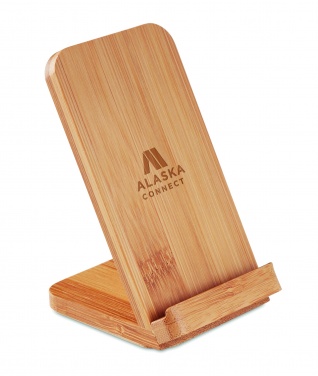 Logotrade promotional giveaways photo of: Bamboo wireless charge stand5W