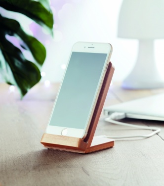 Logotrade promotional giveaway picture of: Bamboo wireless charge stand 5W WIRESTAND