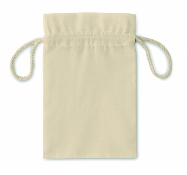 Logo trade business gifts image of: Small Cotton draw cord bag