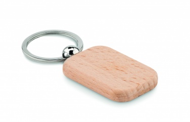 Logotrade promotional item image of: Rectangular wooden key ring Bauska