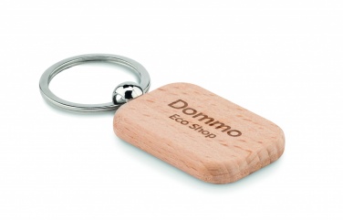 Logotrade advertising products photo of: Rectangular wooden key ring Bauska