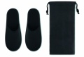 Pair of slippers in pouch, Black