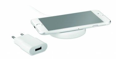 Logo trade promotional merchandise picture of: Wireless charger travel set