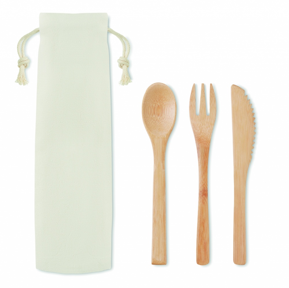 Logotrade promotional giveaway image of: Bamboo cutlery set