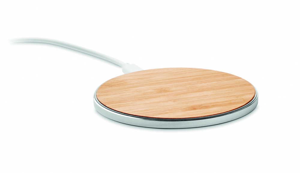 Logotrade promotional merchandise photo of: Bamboo wireless charger 10W DESPAD