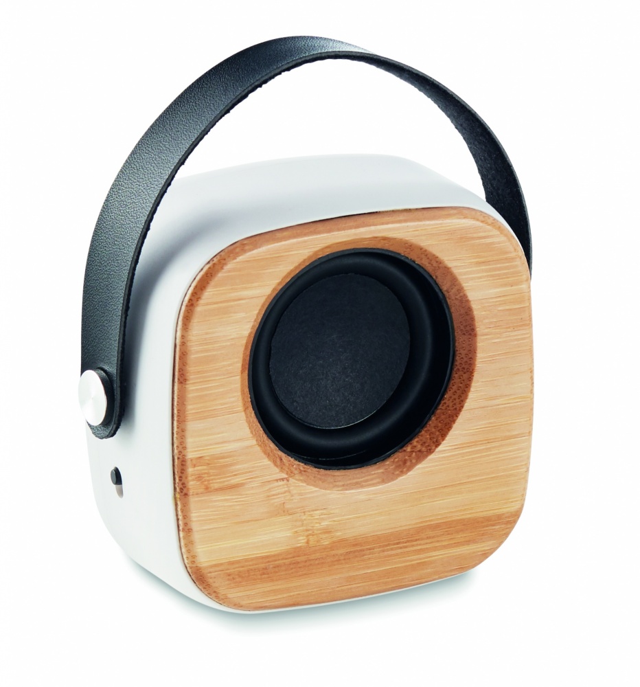 Logo trade corporate gifts image of: Speaker 3W with bamboo front side