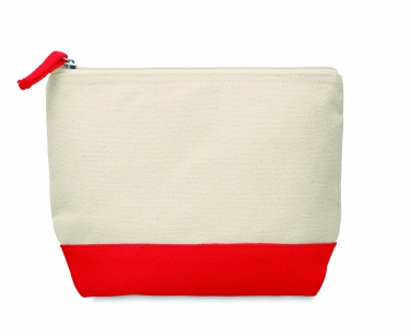 Logotrade promotional item picture of: Bicolour cotton cosmetic bag