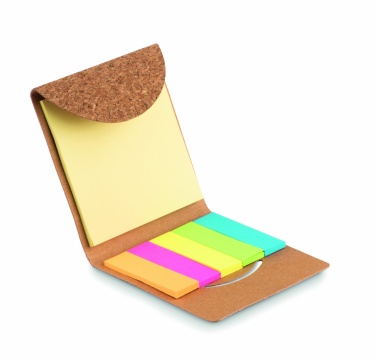 Logo trade advertising products image of: Cork sticky note memo pad