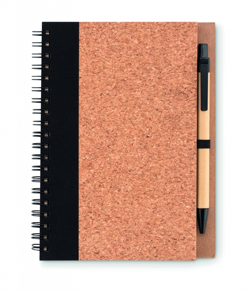 Logo trade promotional items image of: Cork notebook with pen