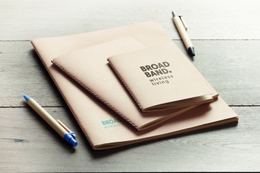 Logo trade advertising products picture of: A6 recycled notebook 80 plain