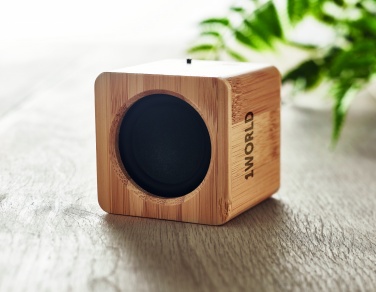 Logotrade promotional giveaway image of: Bamboo wireless speaker