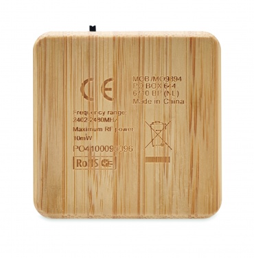 Logo trade promotional item photo of: Bamboo wireless speaker