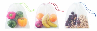 Logotrade business gift image of: Set of 3 RPET mesh food bags