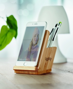 Logo trade business gifts image of: Wireless charger pen holder 5W BAICOI