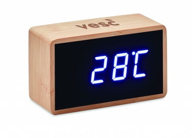 Logotrade promotional gifts photo of: LED alarm clock bamboo casing Düsseldorf