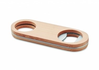 Logo trade business gifts image of: Oval Bamboo bottle opener VALBAMPER