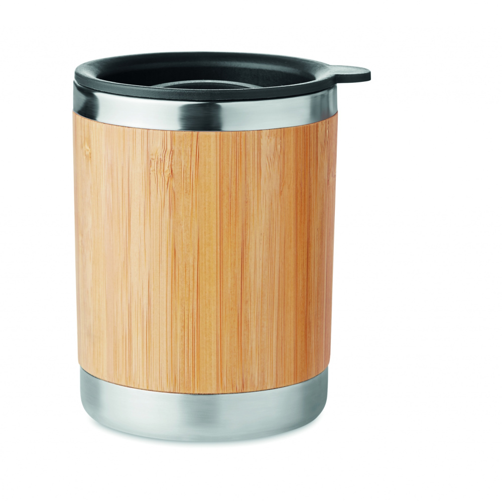 Logo trade corporate gifts image of: Tumbler in bamboo cover 250ml