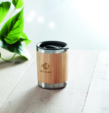 Logotrade promotional item image of: Tumbler in bamboo cover 250ml