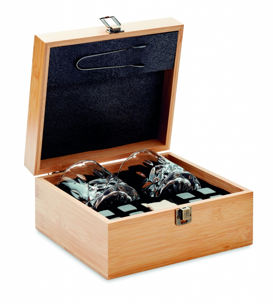 Logotrade advertising product image of: Whisky set in bamboo box