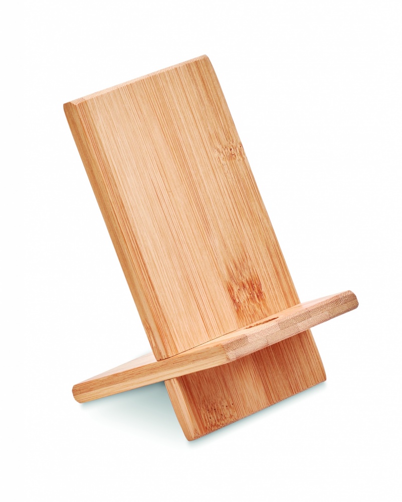 Logotrade promotional products photo of: Bamboo phone stand/ holder WHIPPY