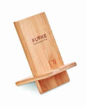 Logo trade promotional gifts image of: Bamboo phone stand/ holder