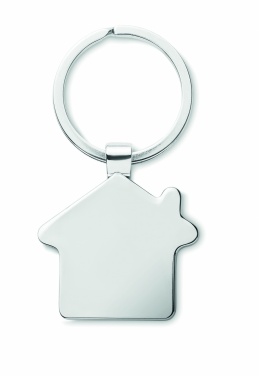 Logo trade corporate gifts picture of: House key ring metal bamboo