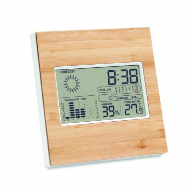 Logotrade corporate gifts photo of: Weather station bamboo front TURKU