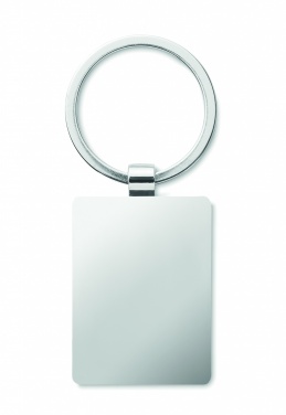 Logo trade promotional product photo of: Rectangular key ring bamboo WEST