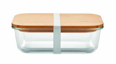 Logo trade promotional gifts picture of: Glass lunchbox with bamboo lid