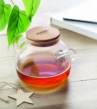 Logo trade promotional items picture of: Teapot borosilicate glass 850ml