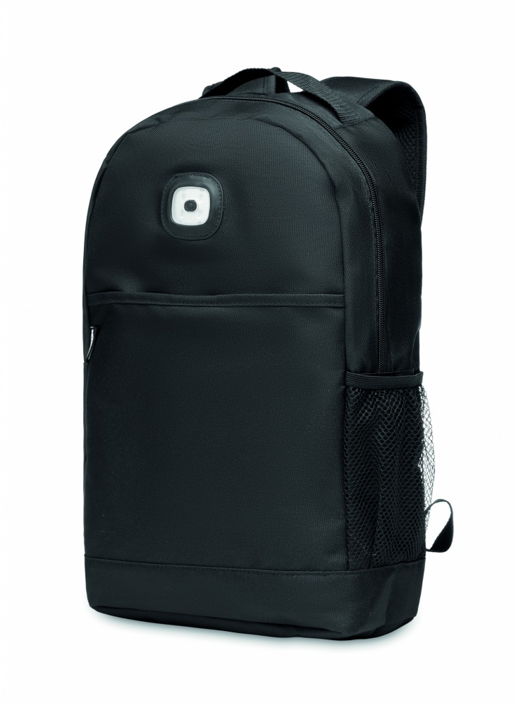 Logo trade corporate gift photo of: Backpack in RPET & COB light