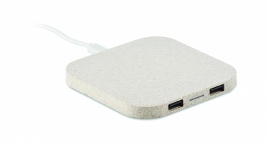 Logotrade corporate gift picture of: Hub charger wheat straw/ABS 5W