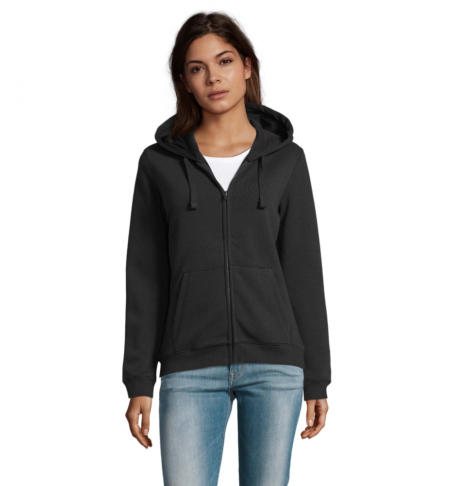 Logo trade promotional giveaways picture of: SPIKE WOMEN ZIP HOOD SWEAT