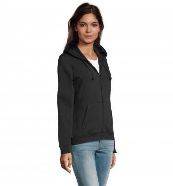 Logo trade promotional giveaways picture of: SPIKE WOMEN ZIP HOOD SWEAT