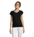 MOON WOMEN T-SHIRT 150g, Deep Black