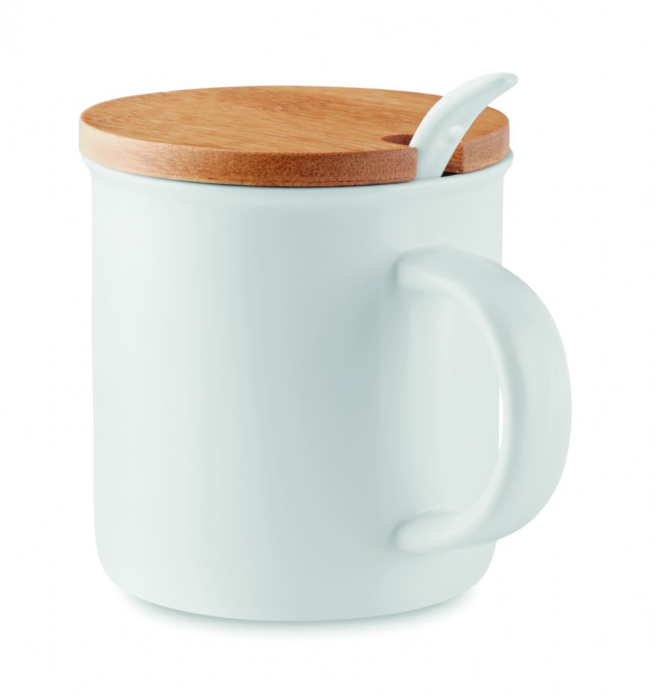 Logotrade promotional giveaway picture of: Porcelain mug with spoon