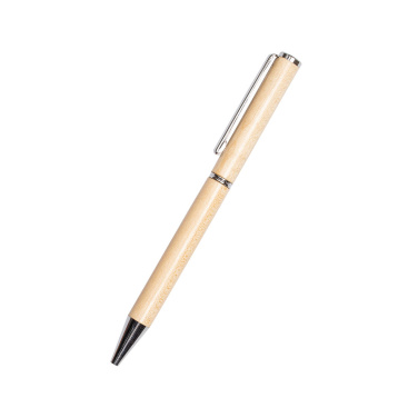 Logo trade promotional giveaway photo of: Wooden ballpen HEYWOOD