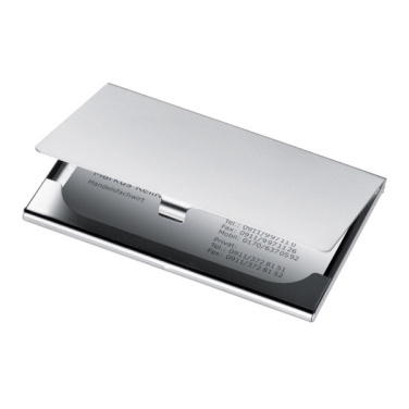 Logo trade promotional gifts image of: Metal business card holder CORNWALL