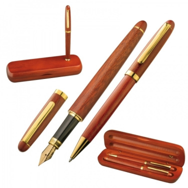 Logotrade promotional giveaways photo of: Rosewood writing set OXFORD