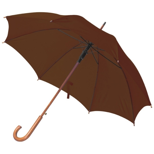 Logo trade promotional products image of: Wooden automatic umbrella NANCY